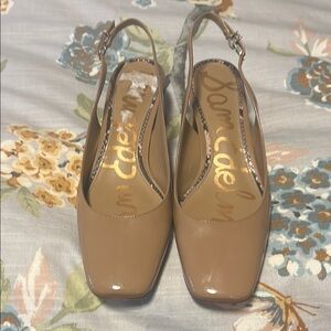 Sam Edelman Tan Patent Leather Heels